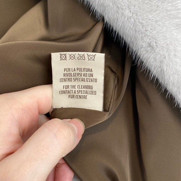 Luxury Real Mink Fur Short Jacket Silver/Gray No Dyes 3/4 Sleeves Size S/M - Picture 12 of 16